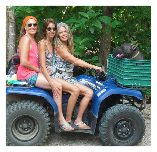 Rose & friends in her quad-bike